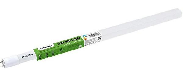 Лампа светодиод. 10W 6500К 1000Лм G13 T8 220V (600мм.) (аналог L18) матовая GENERICA LL-T8-10-230-65-G13-G Лампа светодиод. 10W 6500К 1000Лм G13 T8 220V (600мм.) (аналог L18) матовая GENERICA LL-T8-10-230-65-G13-G в каталоге ЮгКабель
