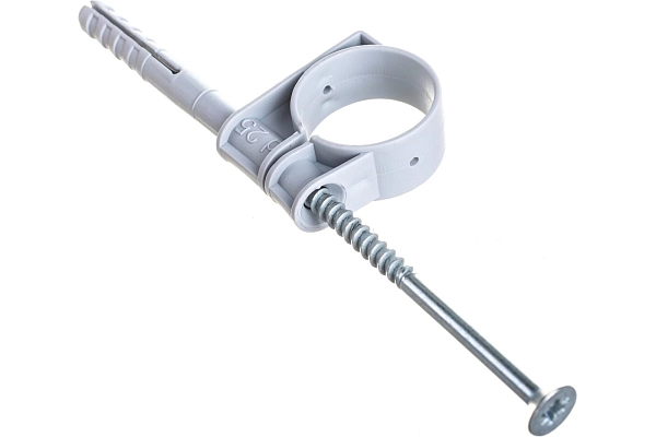 Хомут для труб быстрый монтаж D25 мм , с шурупом (25 шт) РосДюбель в каталоге ЮгКабель