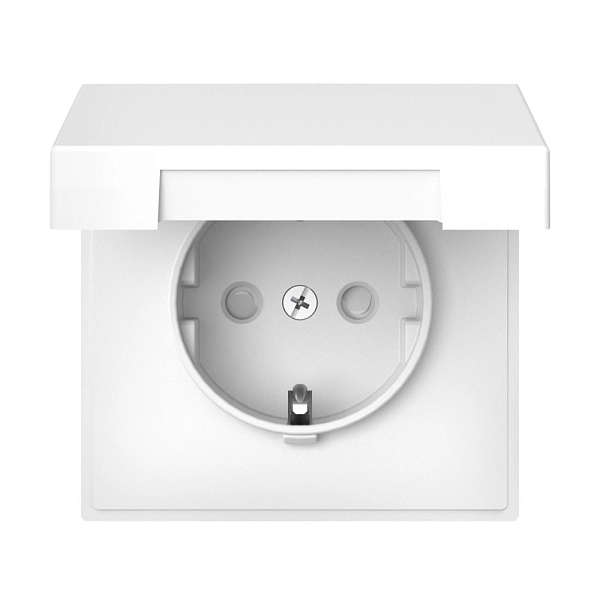 Розетка СП 1-м с з/к со шт. с крышкой IP20 механизм белый ARTGALLERY GAL000146 в каталоге ЮгКабель