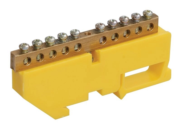 Шина "PE" заземления на DIN-изол (10 групп) ШНИ-6х9-10-Д-Ж (желтый) YNN10-69-10D-K05 Шина "PE" заземления на DIN-изол (10 групп) ШНИ-6х9-10-Д-Ж (желтый) YNN10-69-10D-K05 в каталоге ЮгКабель