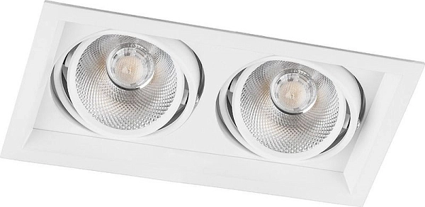 Светильник светодиодный (встраив.) 2х20W/200-230V 4000K 3600Лм IP20 белый AL202 (315х175х80) 29777 в каталоге ЮгКабель