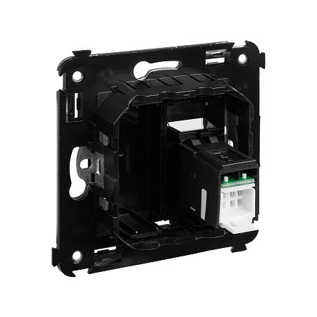 Розетка компьютерная RJ-45 в стену, кат.5e одинарная, "Avanti", "Черный квадрат" 4402463 в наличии по выгодной цене. Краснодар. ЮГКАБЕЛЬ.