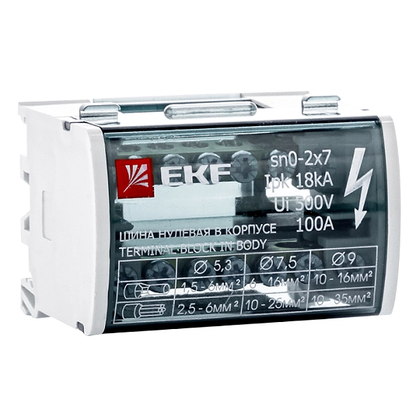 Шина "N" нулевая на DIN-рейку в корпусе 2х 7групп (кросс-модуль) EKF PROxima100А sn0-2x7 Шина "N" нулевая на DIN-рейку в корпусе 2х 7групп (кросс-модуль) EKF PROxima100А sn0-2x7 в каталоге ЮгКабель