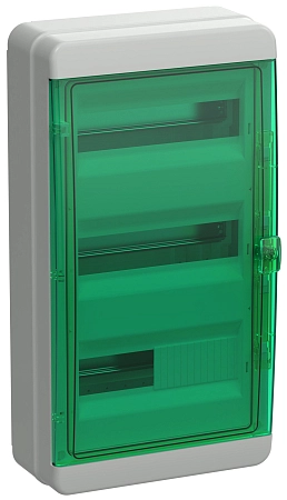 Щит настен. 36 мод. (560?290?153) IP65 прозрачная зеленая дверца TF5-KP72-N-36-65-K03-K06