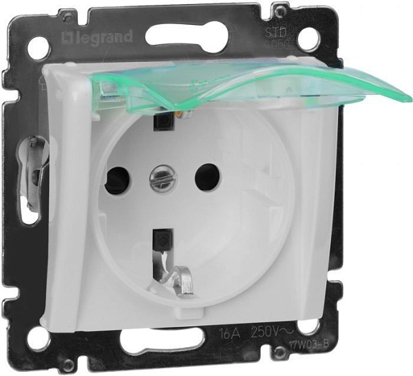 Розетка СП 1-м c з/к с шторк. с крышкой IP44 механизм (белый) Valena 774220 Розетка СП 1-м c з/к с шторк. с крышкой IP44 механизм (белый) Valena 774220 в каталоге ЮгКабель