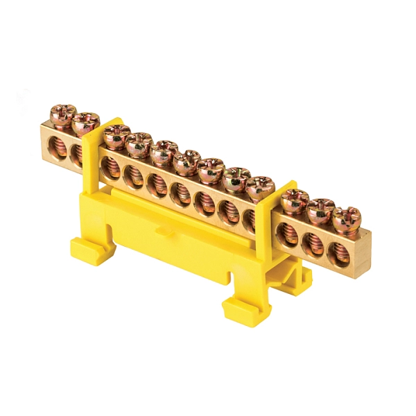 Шина "0" PE (6х9мм) 12 отверстий латунь желтый изолятор тип "Стойка" на DIN-рейку EKF PROxima sn0-63-12-sy Шина "0" PE (6х9мм) 12 отверстий латунь желтый изолятор тип "Стойка" на DIN-рейку EKF PROxima sn0-63-12-sy в каталоге ЮгКабель