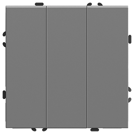 Выключатель СП 3-м механизм (платиново-серый) soft touch Эмили RSW10-5108-10 49948