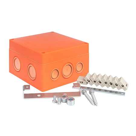 Коробка распаячная огнестойкая (126х126х74) 8 кк/0,5-4мм?/12 мв IP66 EKF PROxima plc-kmrf-126-804