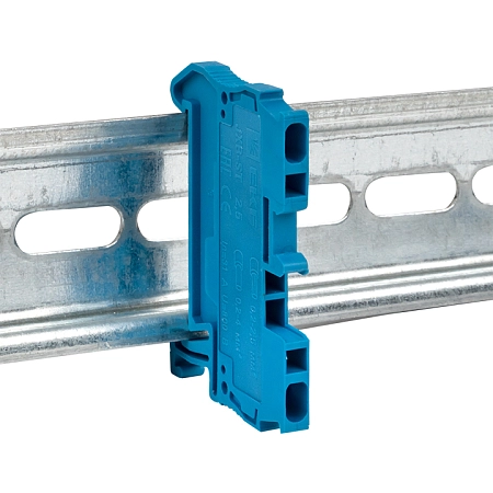 Зажим на DIN-рейку  0,2-4 мм2  (JXB-2,5/35) синий , пружинный EKF PROxima plc-jxb-st-2.5-blue - купить по низкой цене в Краснодаре | ЮгКабель