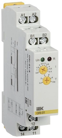Реле тока ORI 24-240В AC/DC 0,5-5А, 0,1-10 сек ORI-01-5