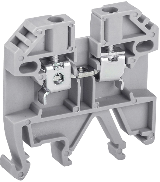 Зажим на DIN-рейку  2,5 мм2 24А (КВИ-2,5) серый YZN30-002-K03 в каталоге ЮгКабель
