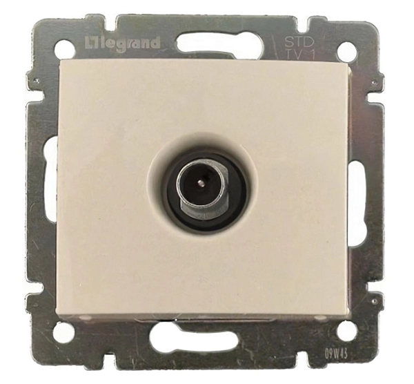 Розетка СП ТВ проходн. 14дБ механизм (слон. кость) Valena  774331 в каталоге ЮгКабель