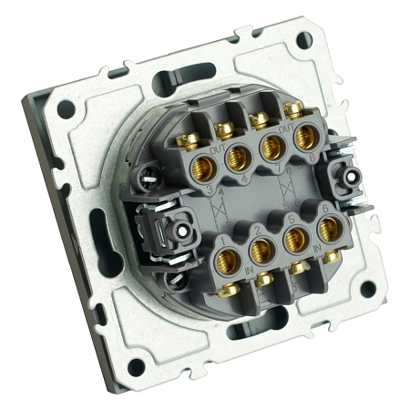 Переключатель перекрестный СП 2-м механизм (платиново-серый) soft touch Эмили RSW10-5111-10 50166 в наличии по выгодной цене. Краснодар. ЮГКАБЕЛЬ.