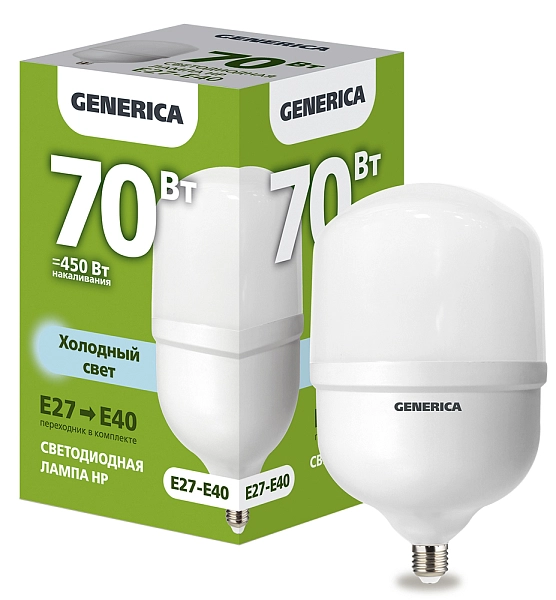 Лампа светодиод. LED   70W 6500К 7000Лм Е27/Е40 15т.ч. HP (254х160) LL-HP-70-230-65-E27-E40-G Лампа светодиод. LED   70W 6500К 7000Лм Е27/Е40 15т.ч. HP (254х160) LL-HP-70-230-65-E27-E40-G в каталоге ЮгКабель