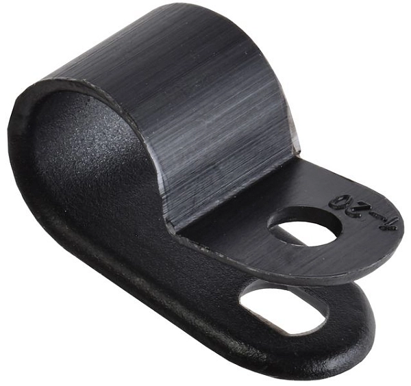 Скоба крепежная d9мм нейлоновая черная (50шт) USK11-09-050-K02 в каталоге ЮгКабель