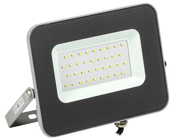 Прожектор светодиодный 30W/200-240V 6500К 2700Лм IP65 (СДО07-30) 168х157х22 серый LPDO701-30-K03 Прожектор светодиодный 30W/200-240V 6500К 2700Лм IP65 (СДО07-30) 168х157х22 серый LPDO701-30-K03 в каталоге ЮгКабель