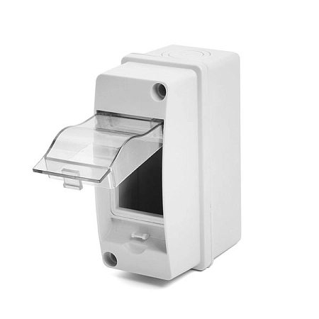 Щит настен.   2 мод. (120х54х95) IP65 серый, с крышкой, под пломбу EBX50-1/02-65 39932 - купить по низкой цене в Краснодаре | ЮгКабель
