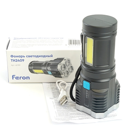 фонарь переносной светодиодный аккумуляторный 5w 4led, usb ip44, пластик, th2409 50*50*140 48789 - купить по низким ценам в Краснодаре Фонарь переносной светодиодный аккумуляторный 5W 4LED, USB IP44, пластик, TH2409 50*50*140 48789 - купить по низкой цене в Краснодаре | ЮгКабель
