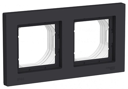 Рамка 2-местная Aqua IP44 КАРБОН ATN441002