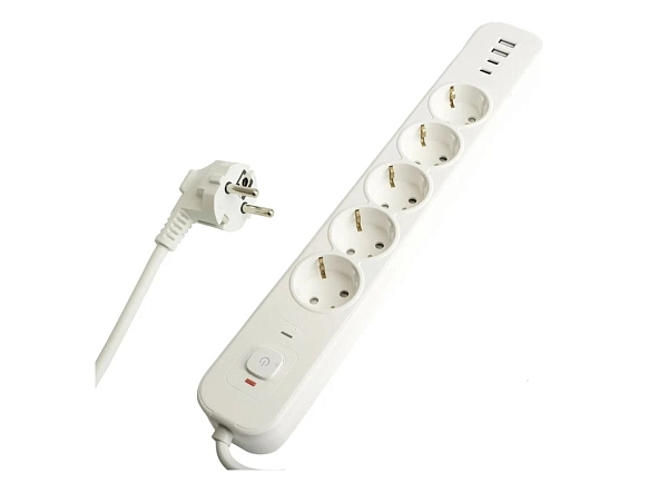 Сетевой фильтр 1,8м, 5-и местн., с з/к, с выкл., 2 USB-A 2 Type-C 3(ПВС 3х1мм2 16А) 50102 Сетевой фильтр 1,8м, 5-и местн., с з/к, с выкл., 2 USB-A 2 Type-C 3(ПВС 3х1мм2 16А) 50102 в каталоге ЮгКабель