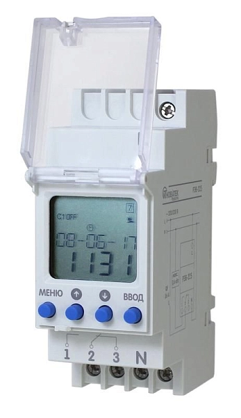 Таймер на DIN-рейку 16А 220В астрономический IP20 (AC перемен.) РЭВ–225 Новатек-Электро 3425604225 в каталоге ЮгКабель