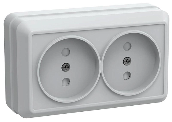Розетка ОП 2-м с з/ш (белый) Октава ERO23-K01-10-DC Розетка ОП 2-м с з/ш (белый) Октава ERO23-K01-10-DC в каталоге ЮгКабель