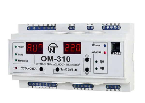 Реле ограничения мощности ОМ-310  380 В (2,5-30 кВт), рабочий ток 5А 3425604310 Реле ограничения мощности ОМ-310  380 В (2,5-30 кВт), рабочий ток 5А 3425604310 в каталоге ЮгКабель