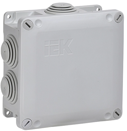 Коробка монтажная ОП 110х110х50 с 6 вводами IP65 (серый) UKO10-110-110-050-K41-65