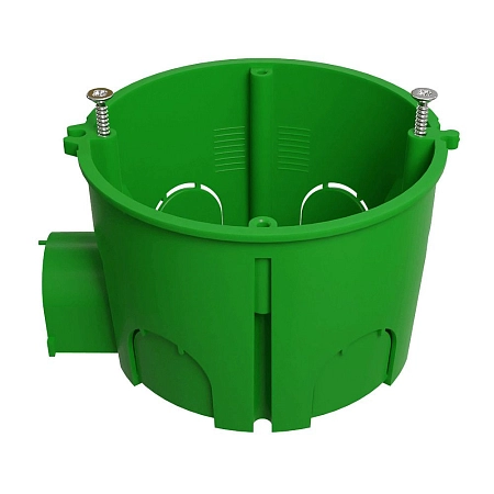 Коробка установочная СП d68х45 под бетон, кирпич с соединительным модулем (зеленый) GE40004-10