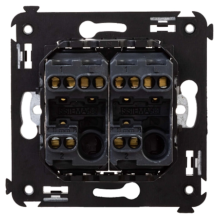 Переключатель двухклавишный в стену, "Avanti", "Черный квадрат" 4402114 в наличии по выгодной цене. Краснодар. ЮГКАБЕЛЬ.