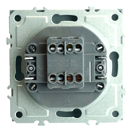 Переключатель перекрестный СП 1-м механизм (платиново-серый) soft touch Эмили RSW10-5110-10 49949 в наличии по выгодной цене. Краснодар. ЮГКАБЕЛЬ.