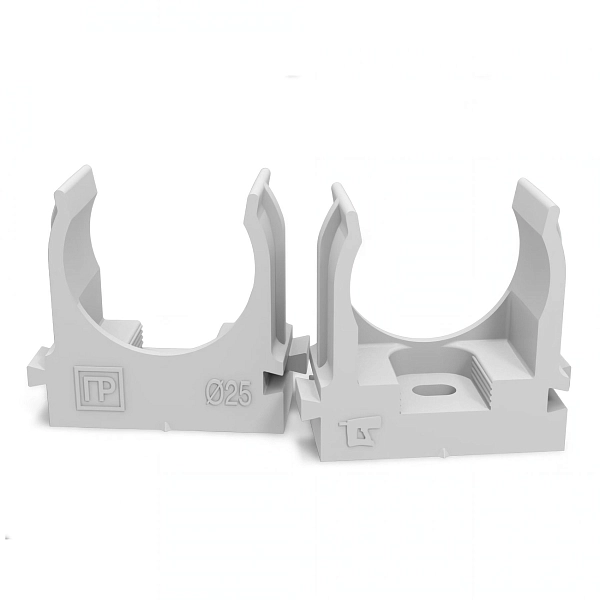 Держатель-клипса для труб d25 мм для монтажного пистолета серая в п/э (100шт/700шт уп/кор) PR13.0121 Держатель-клипса для труб d25 мм для монтажного пистолета серая в п/э (100шт/700шт уп/кор) PR13.0121 в каталоге ЮгКабель