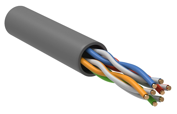Кабель UTP 4р cat.5е 4х2х0,45 PVC solid (бухта 100м) BC1-C5E04-111-100-G в каталоге ЮгКабель