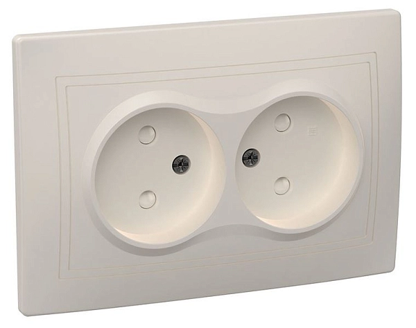 Розетка СП 2-м с з/ш в сборе (кремовый) Кварта ERK20-K33-10-DM Розетка СП 2-м с з/ш в сборе (кремовый) Кварта ERK20-K33-10-DM в каталоге ЮгКабель