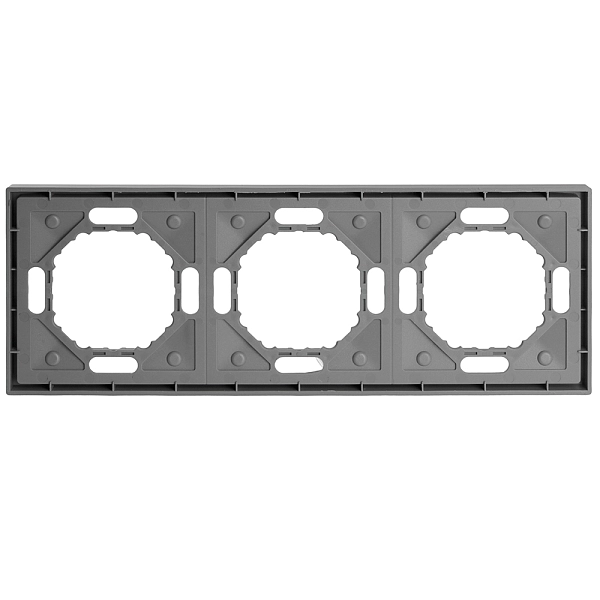 Рамка 3-местная (платиново-серый) soft touch Эмили 49964 в каталоге ЮгКабель