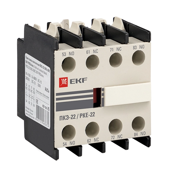Приставка конт. ПКЭ-22 доп. контакты 2з 2р ctr-sc-25 в каталоге ЮгКабель