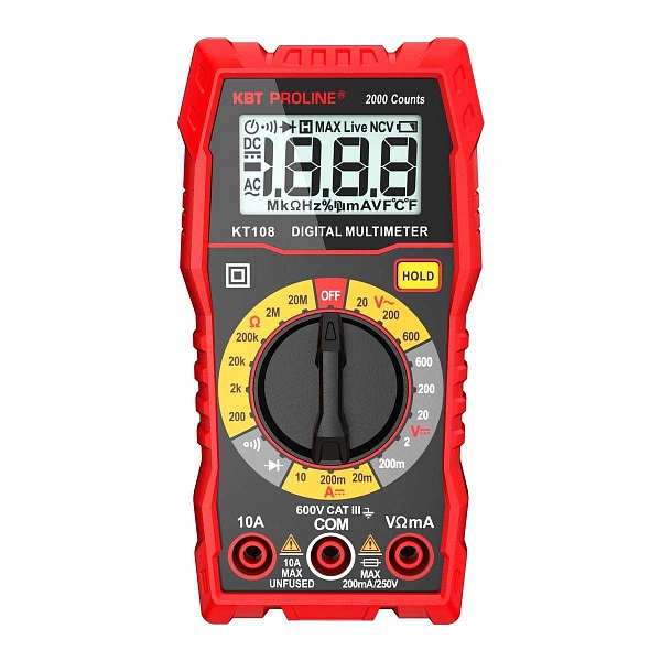 Мультиметр цифровой KT 108 "PROLINE" 86324 Мультиметр цифровой KT 108 "PROLINE" 86324 в каталоге ЮгКабель