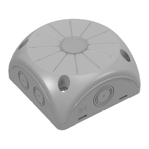 Коробка монтажная для видеокамер ОП 100х100х50 (HF) серая, двухкомп безгалог, IP68 (20шт/кор) 60-0500 в каталоге ЮгКабель