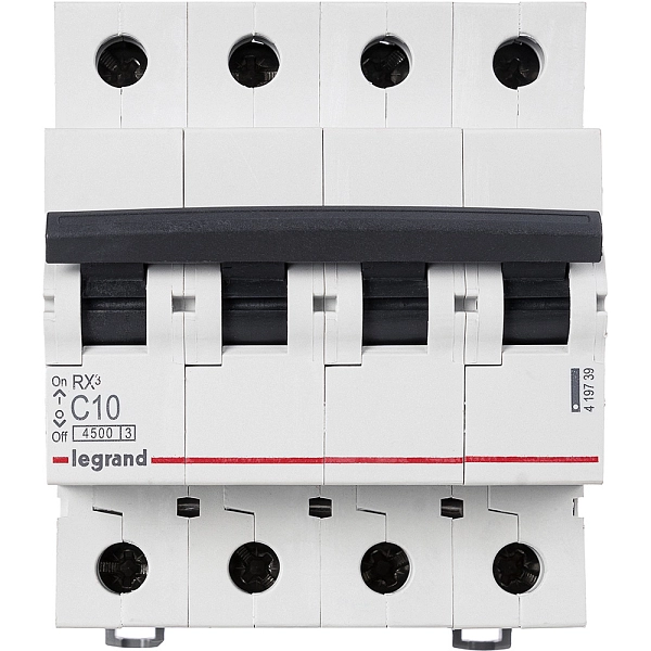 Выкл. автомат. 4Р С10А 4,5кА (RX3) 419739 в каталоге ЮгКабель