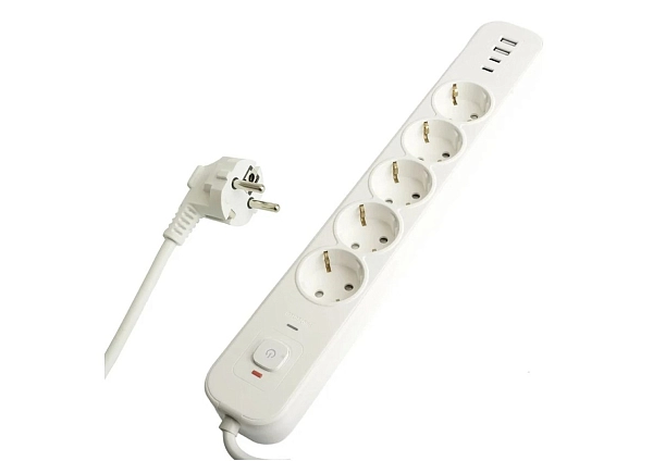 Сетевой фильтр 5м, 5-и местн., с з/к, с выкл., 2 USB-A 2 Type-C 3(ПВС 3х1мм2 16А) 50104 Сетевой фильтр 5м, 5-и местн., с з/к, с выкл., 2 USB-A 2 Type-C 3(ПВС 3х1мм2 16А) 50104 в каталоге ЮгКабель