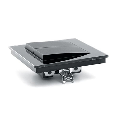 Выключатель электрический 2-клавишный 250В, 10А, серия Катрин, GLS10-7004-05, черный в сборе  39506 в наличии по выгодной цене. Краснодар. ЮГКАБЕЛЬ.