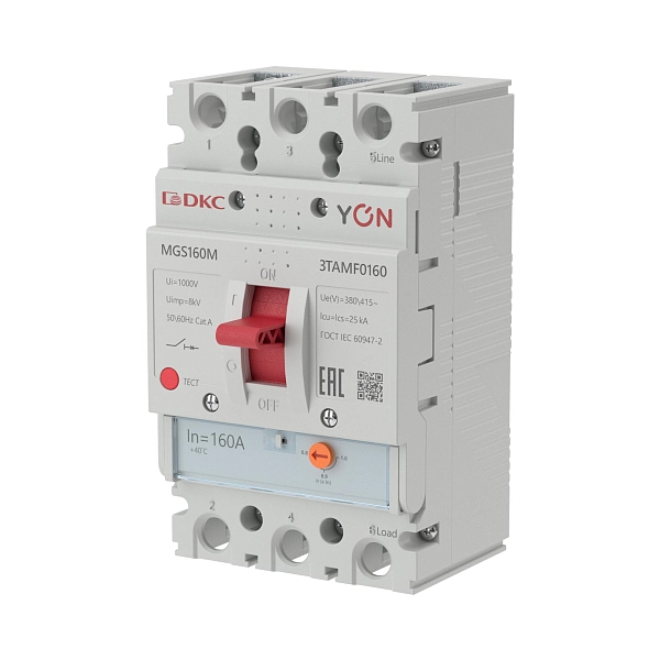 Авт. выкл. YON MGS160 3P 128-160A 25kA MGS160M-3TAMF0160 в каталоге ЮгКабель