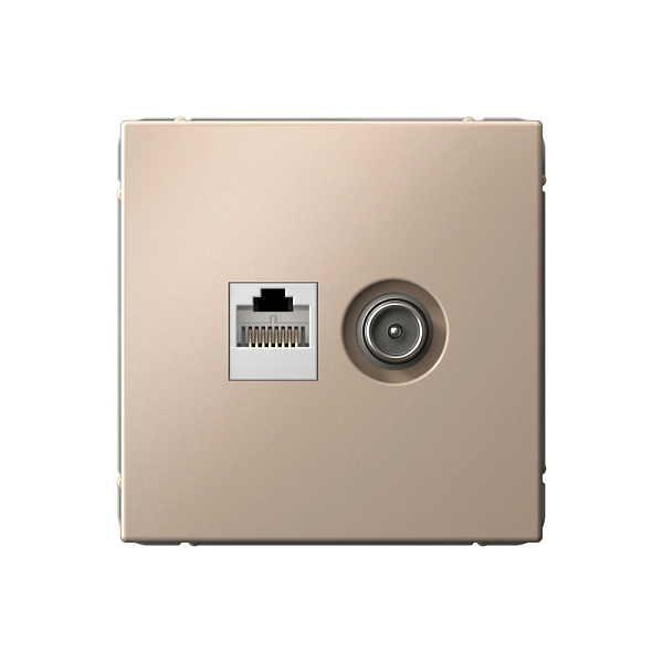 Розетка СП 2-м ТВ компьютерная RJ45 кат. 5Е механизм песочный ARTGALLERY GAL001289 в каталоге ЮгКабель