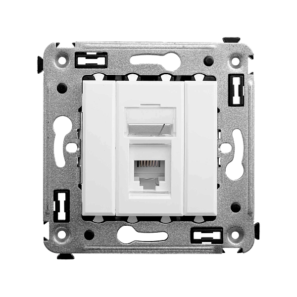 Розетка телефонная RJ-12 в стену одинарная, "Avanti", "Белое облако" 4400313 в каталоге ЮгКабель